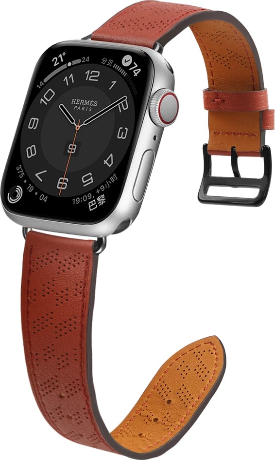 Rrip lëkure për Apple Watch Hurtel Strap Leather, 38/40/41mm, Kuq Rrip lëkure për Apple Watch Hurtel Strap Leather, 38/40/41mm, Kuq
