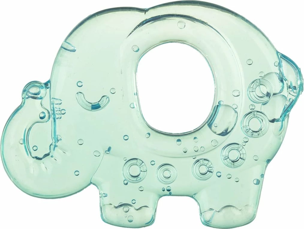 Teether ftohës, Akuku, Elephant, 9 cm, për bebe 3m+, blu