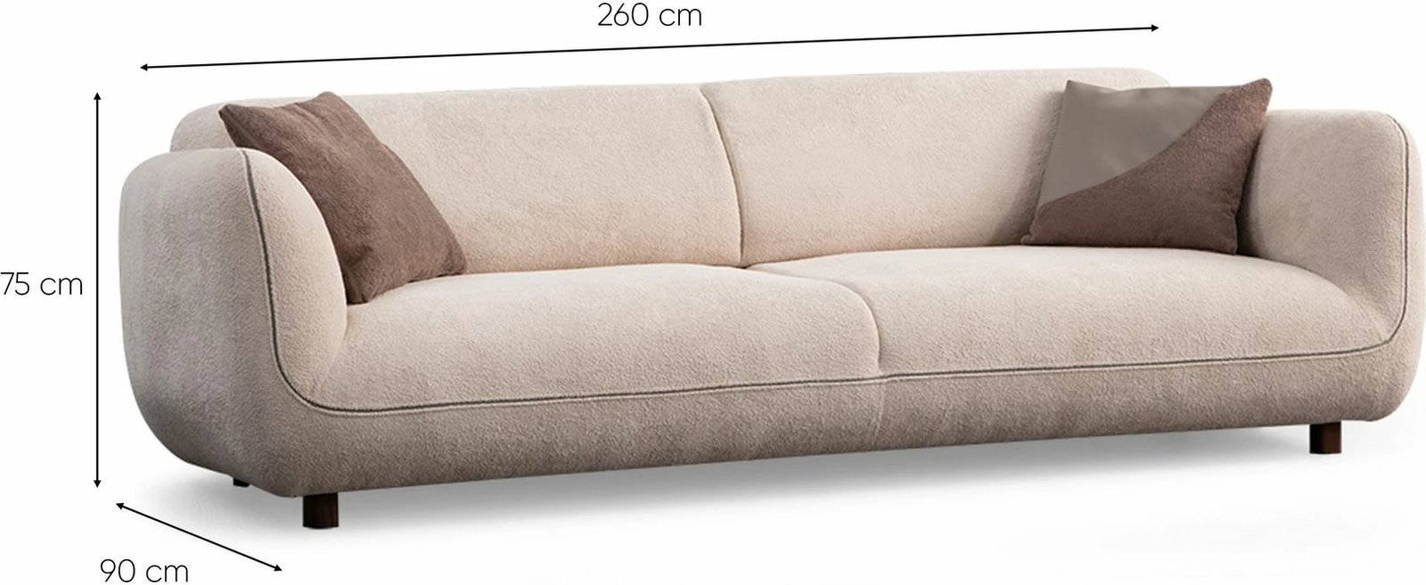 Divan katër vendesh, krem, Atelier del Sofa, Pavia