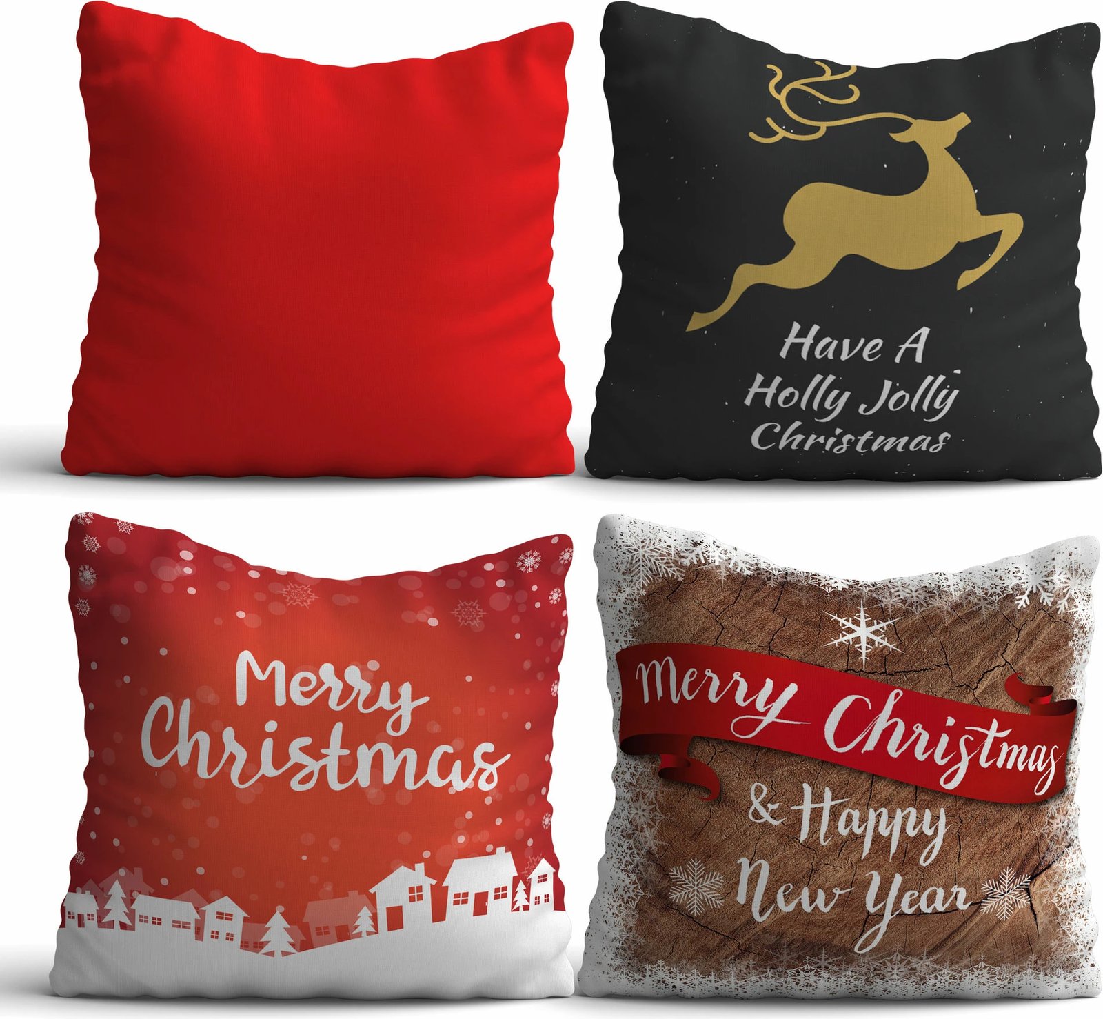 Set jastëkësh dekorativ (4 copë), Aberto Design, NYXMAS08