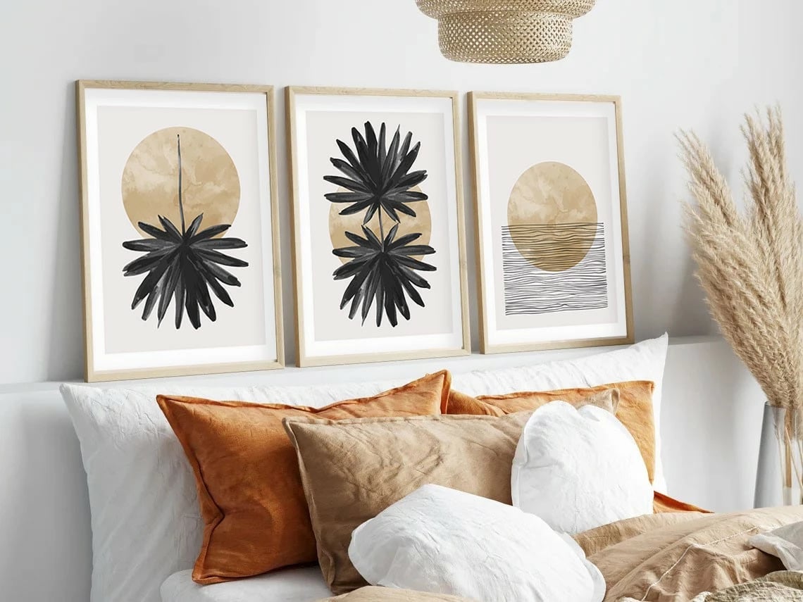 Pikturë dekorative me kornizë MDF (3 copë), Wallity, Huhu210, 20x30cm