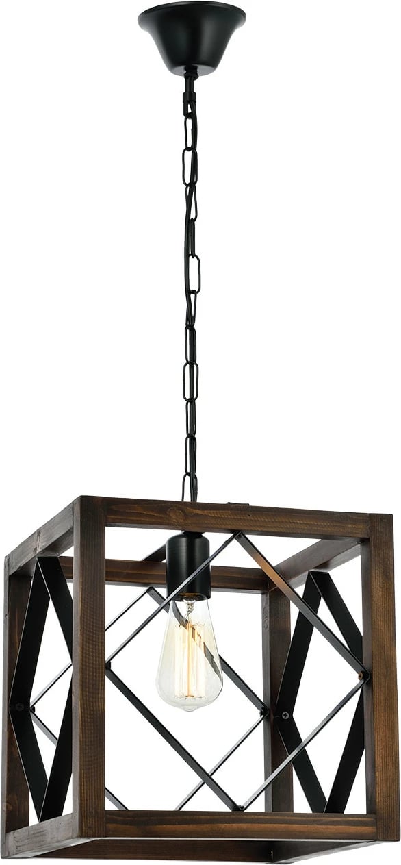 Llambë tavani Opviq, ngjyrë arre dhe e zezë, E8146-1B Llambë tavani Opviq, ngjyrë arre dhe e zezë, E8146-1B