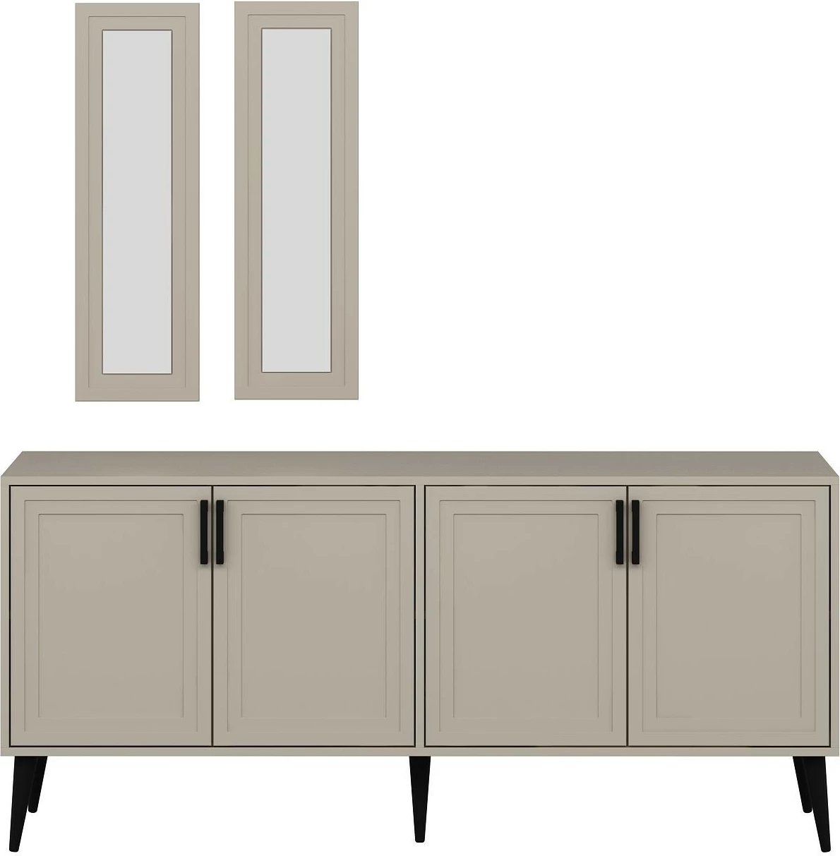 Konsol Sandstone me pasqyrë, Skye Decor, ngjyrë rëre