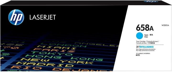 Toner HP 658A W2001A rendiment 5,500–8,800 faqe origjinal cyan