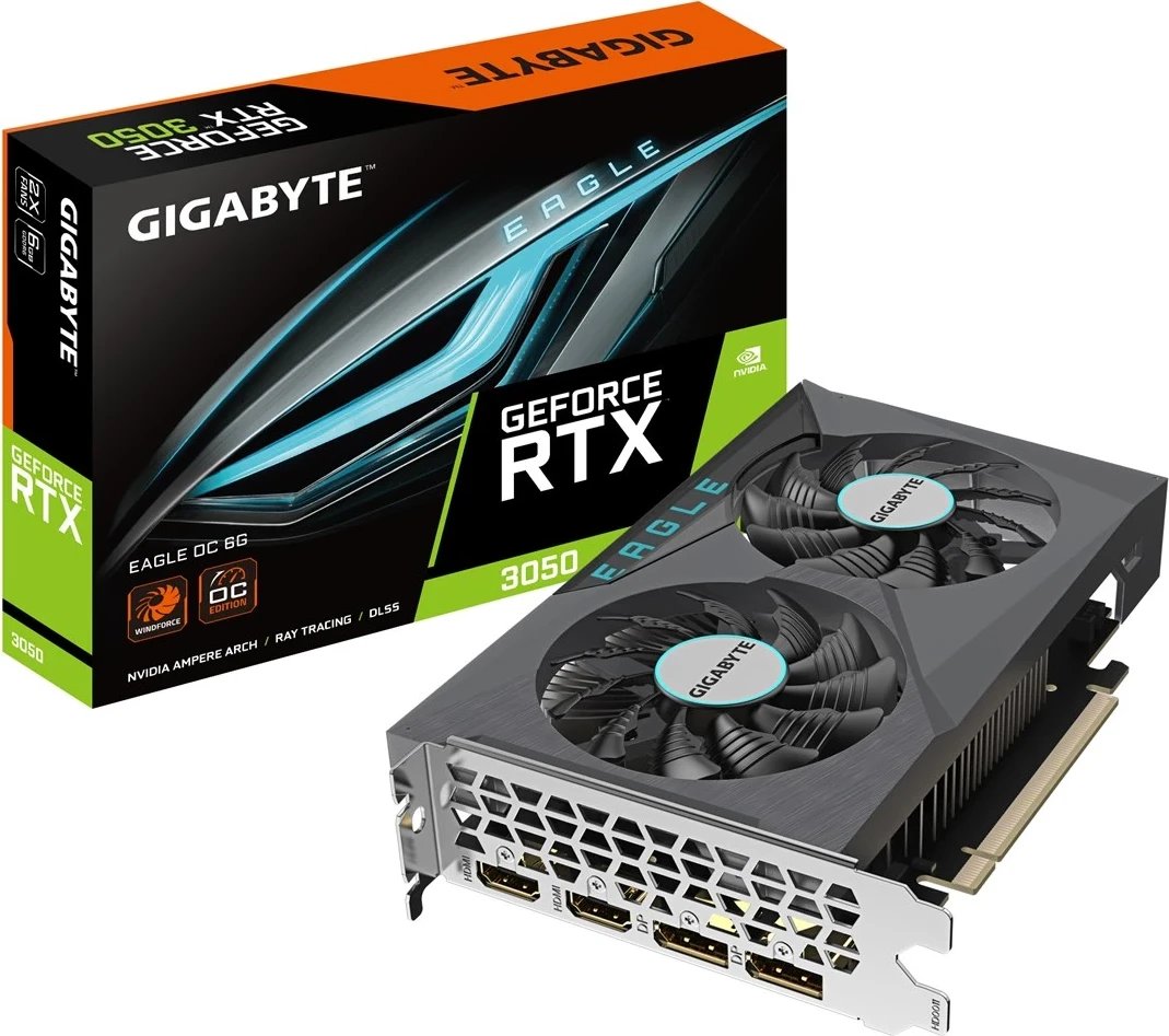 Kartë Grafike Gigabyte EAGLE GeForce RTX 3050 OC 6G, NVIDIA 6 GB GDDR6