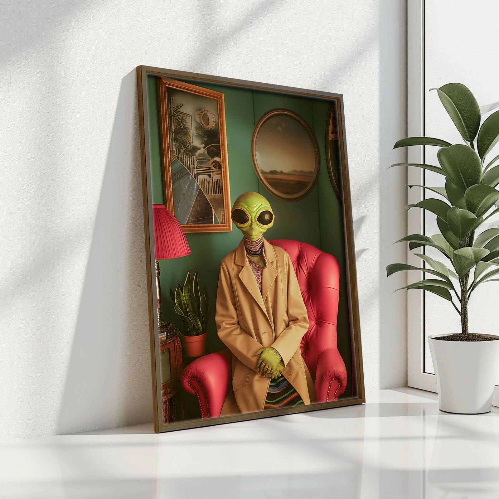 Pikturë dekorative me kornizë MDF, shumëngjyrëshe, GE240-L