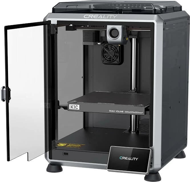 Printer 3D Creality K1C, FDM, shpejtësi 600mm/s, volum 220x220x250mm, i zi
