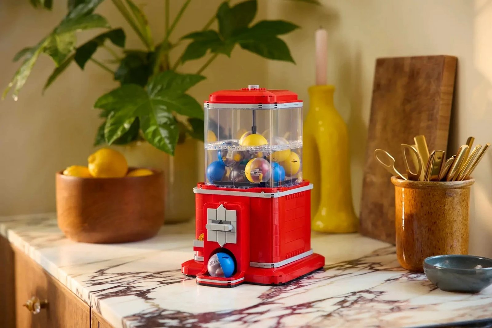 Set LEGO IDEAS 21358 Minifigure Vending Machine, për të rritur, Kuqe