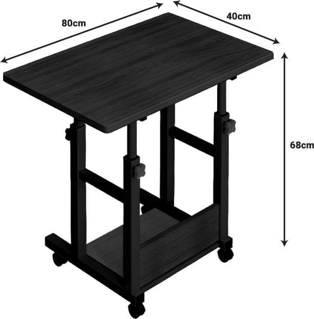 Sipërfaqe tavoline mobile, ngjyrë lisi të errët, 80x40x68cm