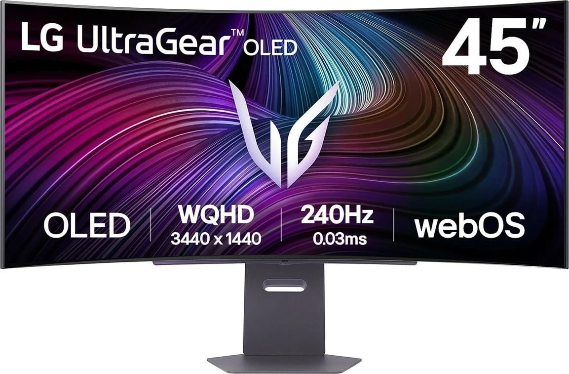 Monitor LG UltraGear GX90SA, 45 inç, OLED, UWQHD, 240Hz, WebOS, zi