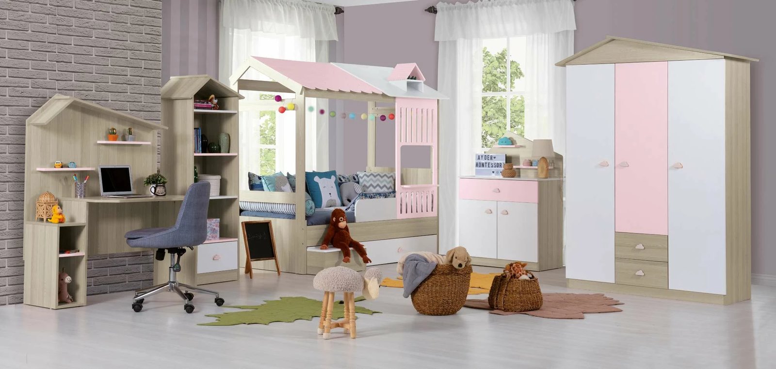 Raft librash rozë Skye Decor, Ayder New
