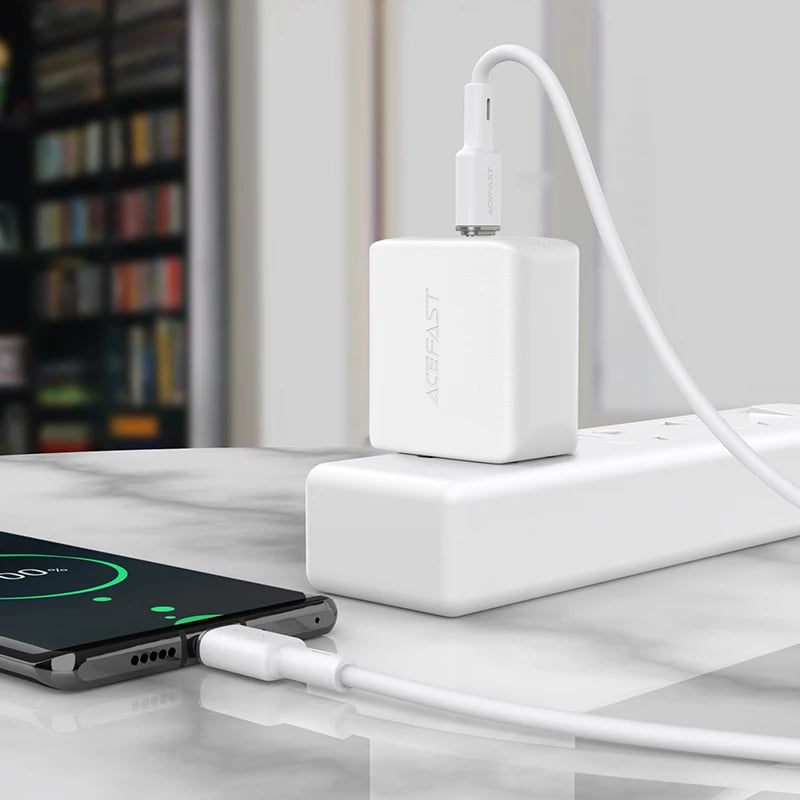 Kabllo Acefast C2-03-C-C USB-C në USB-C, 1.2m, 60W, e bardhë
