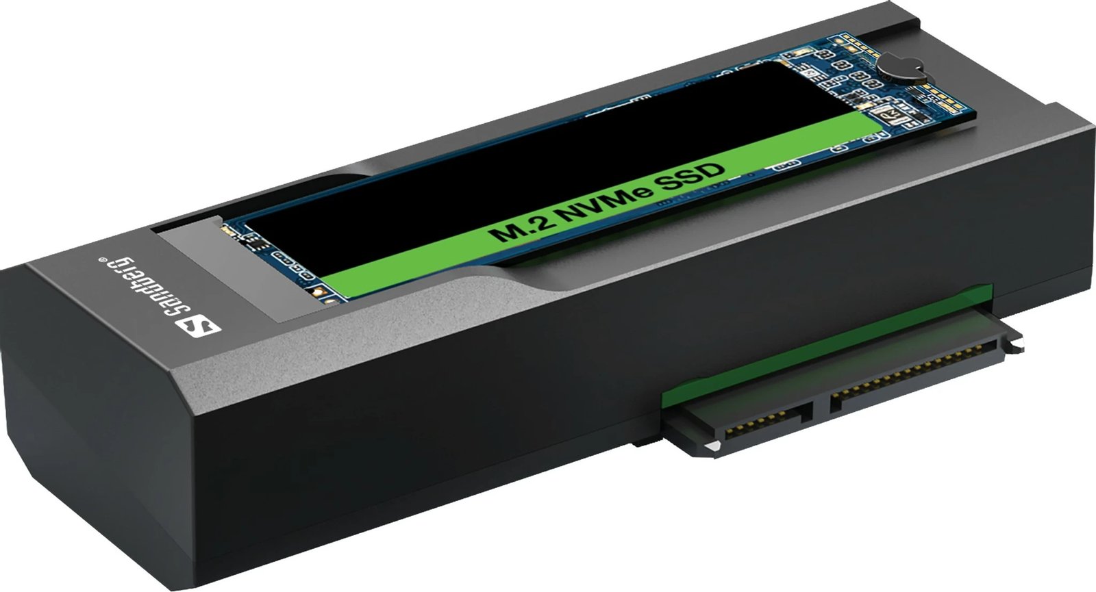 Dock Sandberg USB 3.2 Cloner për M2 + NVMe + SATA, i zi