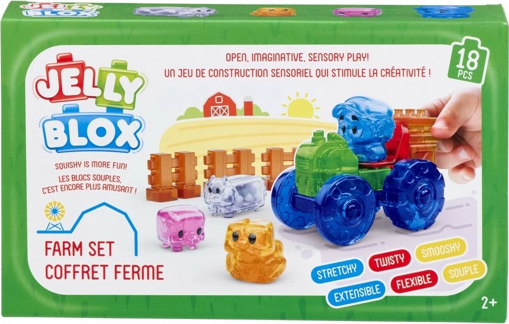 Set lodrash sensorike ndërtuese Goliath Jelly Blox Farm, 18 pjesë, 2+, modeli 934147.006, set