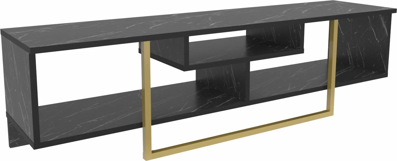 Komodë TV Hanah Home, Asal 150, e zezë, e artë