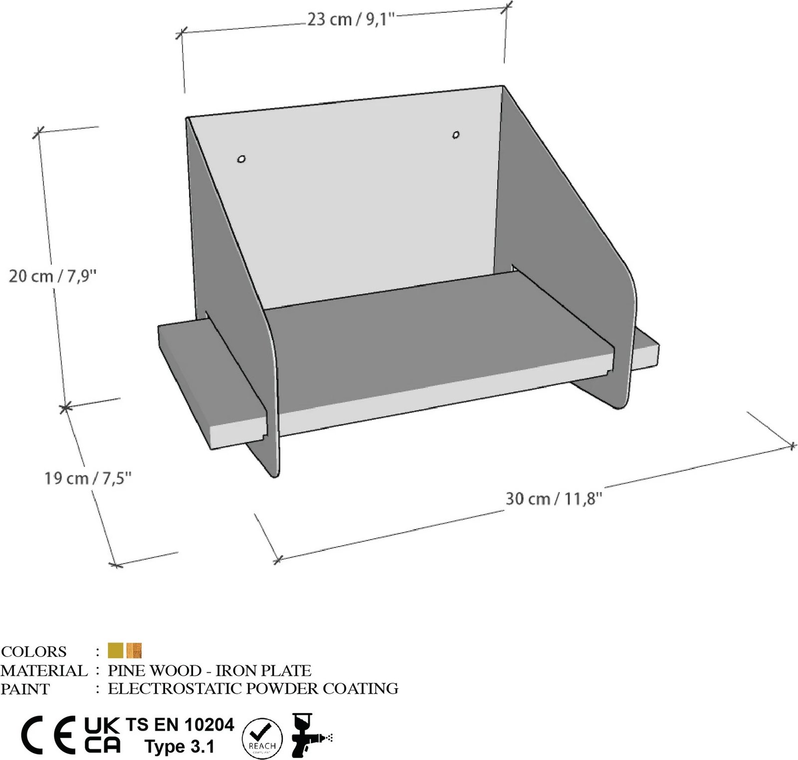 Raft muri Hanah Home, krah i shkurtër, i zi