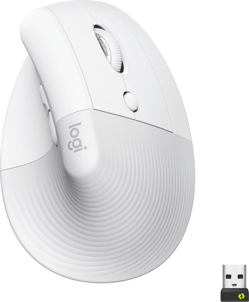 Maus Logitech Lift Vertical 910-006475 pa tela, i bardhë