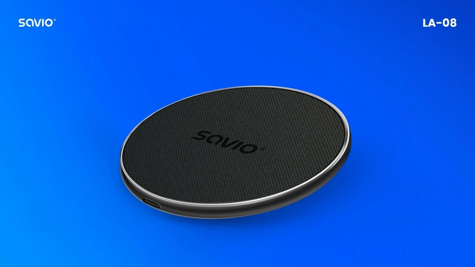 Karikues wireless Savio LA-08, 15W, USB-C, Qi, i zi