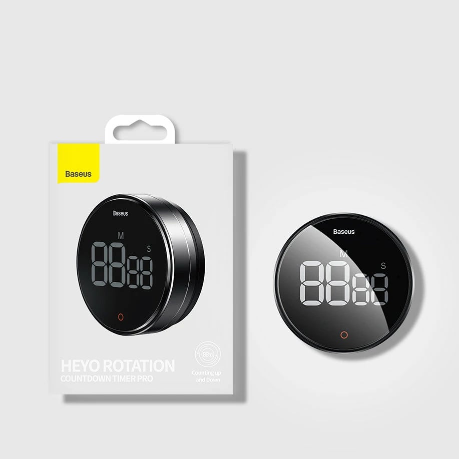 Timer elektronik Baseus Heyo Pro, FMDS000013, LED, magnet, gri Timer elektronik Baseus Heyo Pro, FMDS000013, LED, magnet, gri