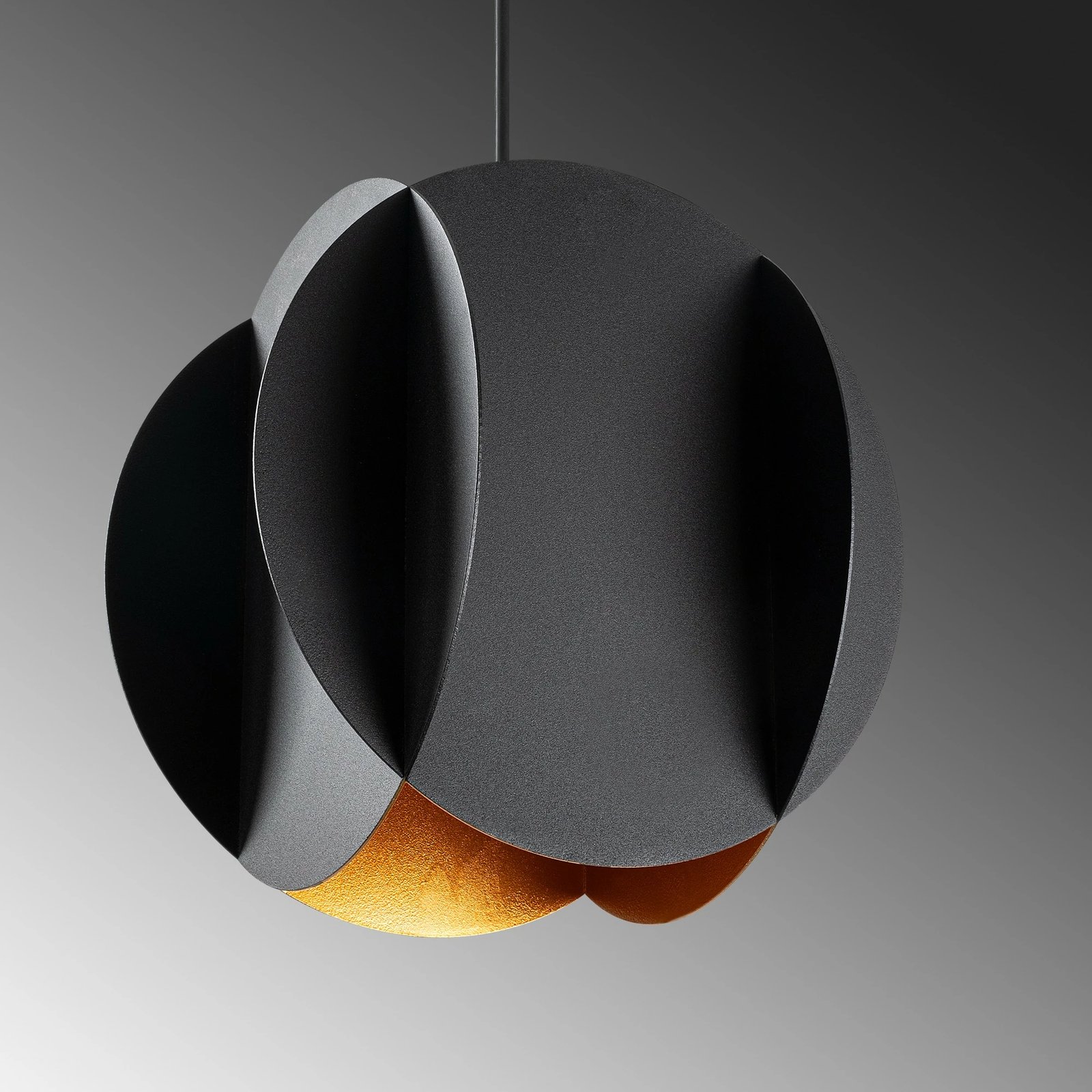 Llambë tavani Opviq, Corner, e zezë, 25cm