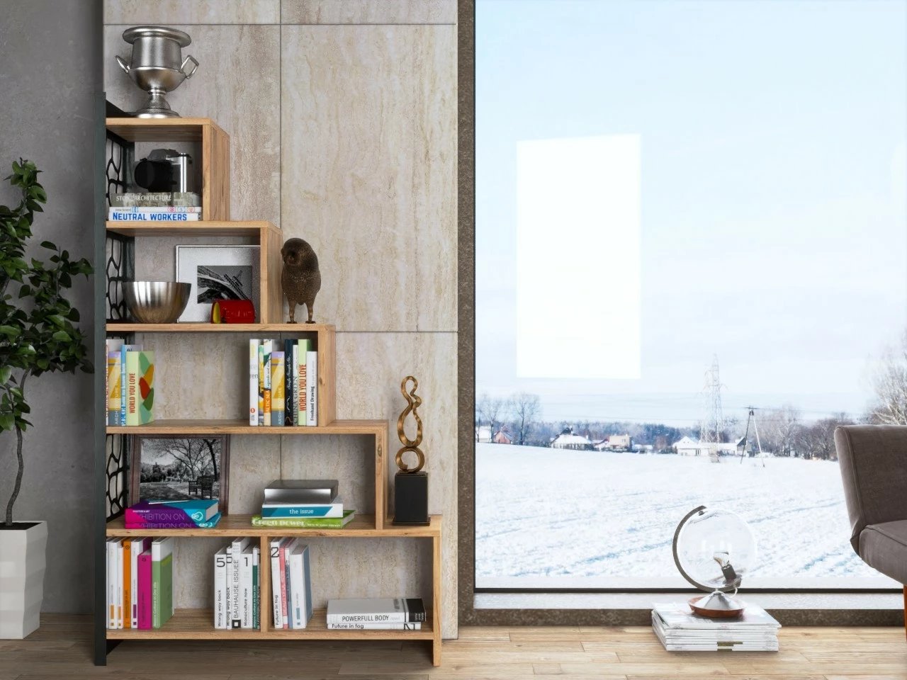 Raft librash Hanah Home, ngjyrë Atlantic Pine, FRN-12034