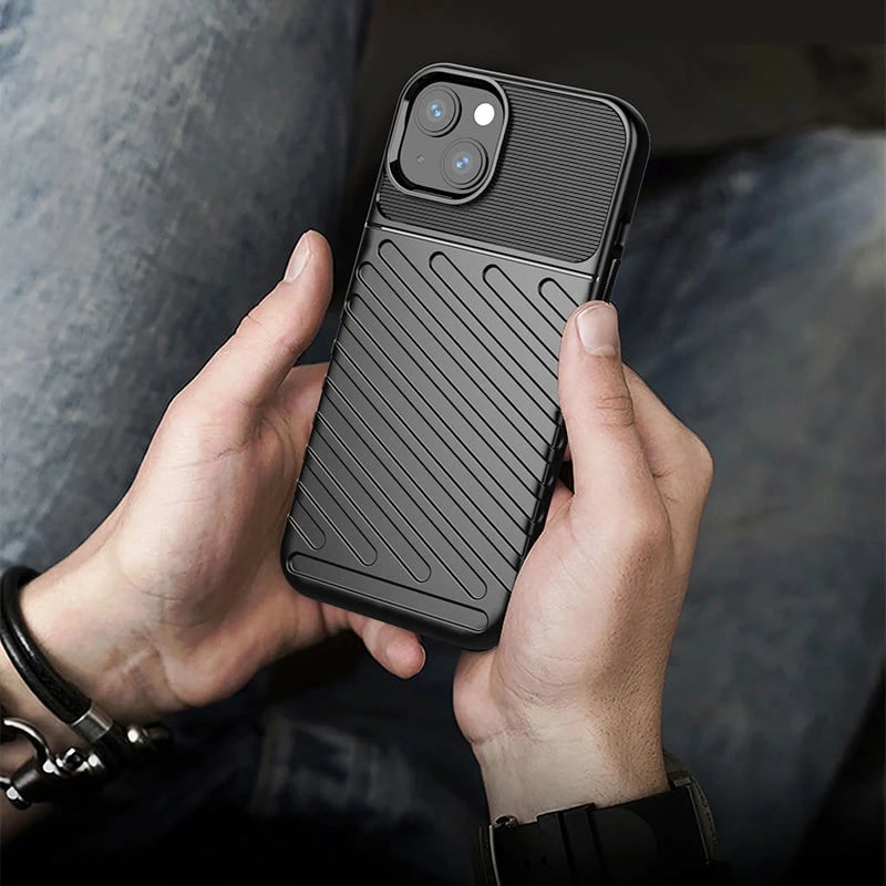 Mbështjellës Hurtel Thunder Case për iPhone 13 mini, TPU, Blu