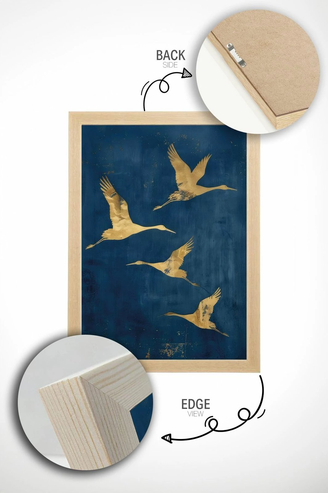 Pikturë dekorative me kornizë, shumëngjyrëshe, Wallity, Artsrmdl26, 33x48cm