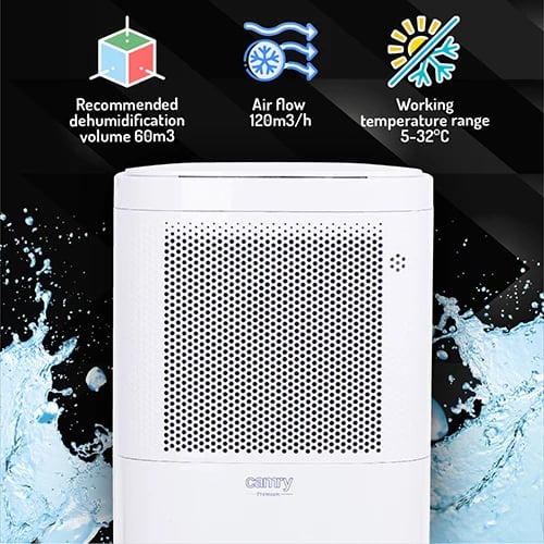 Largues lagështie kompresor, Adler CR 7851, kapacitet 10L/24h, depozitë 2.2L, ekran LED, timer 1-24h, i bardhë
