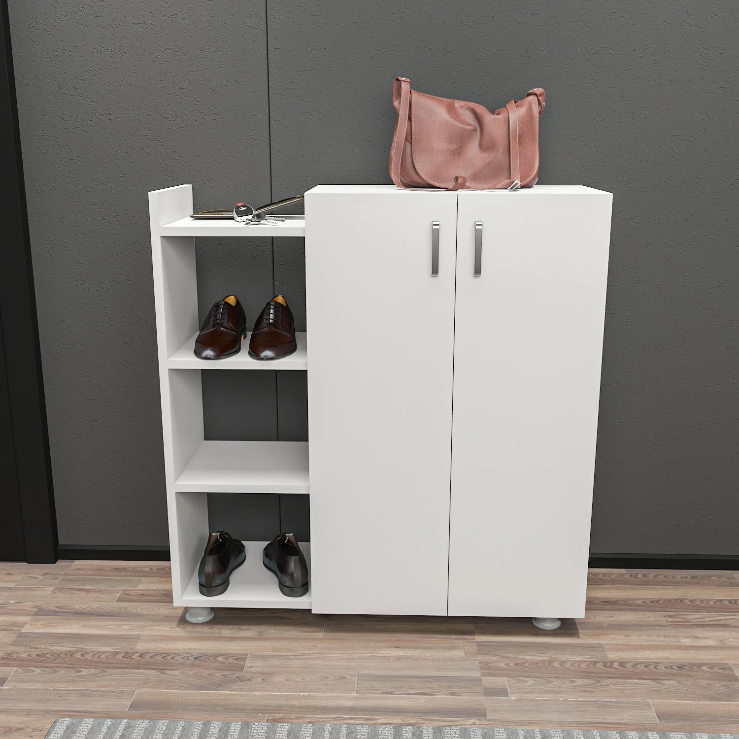 Dollap për këpucë Hanah Home, Asus, i bardhë