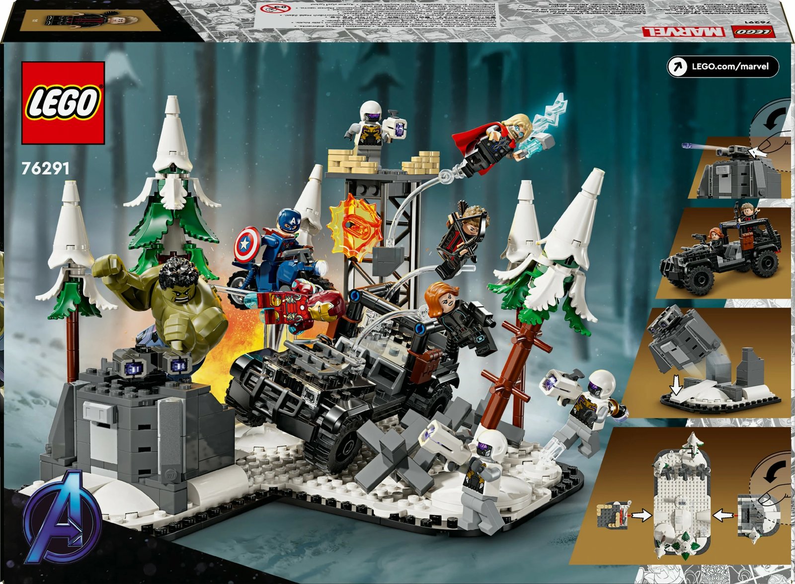 Set ndërtimi LEGO Marvel 76291 Avengers Assemble: Age of Ultron, 613 pjesë, multikolor