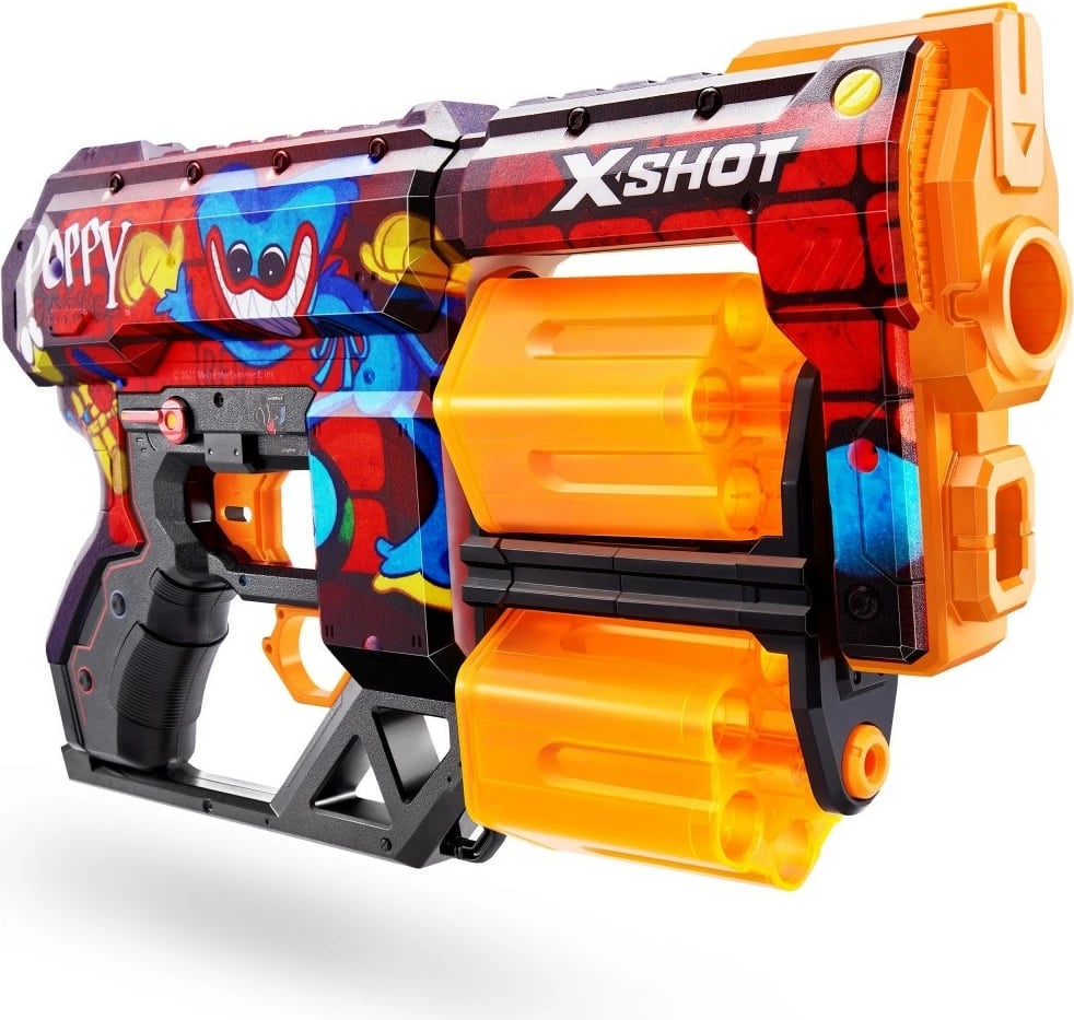 Blaster lodër ZURU X-Shot Dread 12 Arrow Toony Skin, Poppy Playtime, shumëngjyrëshe, me 12 shigjeta shkumë