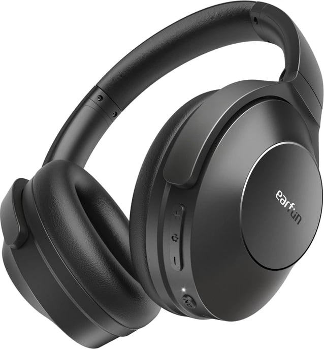 Kufje wireless Earfun Wave Life HP201, mbi vesh, Hi-Res Audio, ANC, e zezë