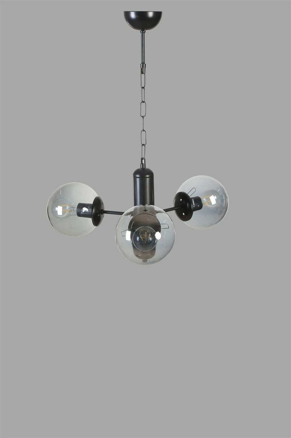 Llambë tavani Opviq, 8785-3, ngjyrë e zezë dhe fume, 40x70cm