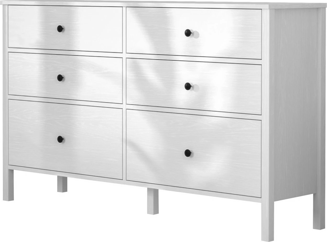 Komodë Hanah Home, FRN-20017, ngjyrë druri dhe e bardhë