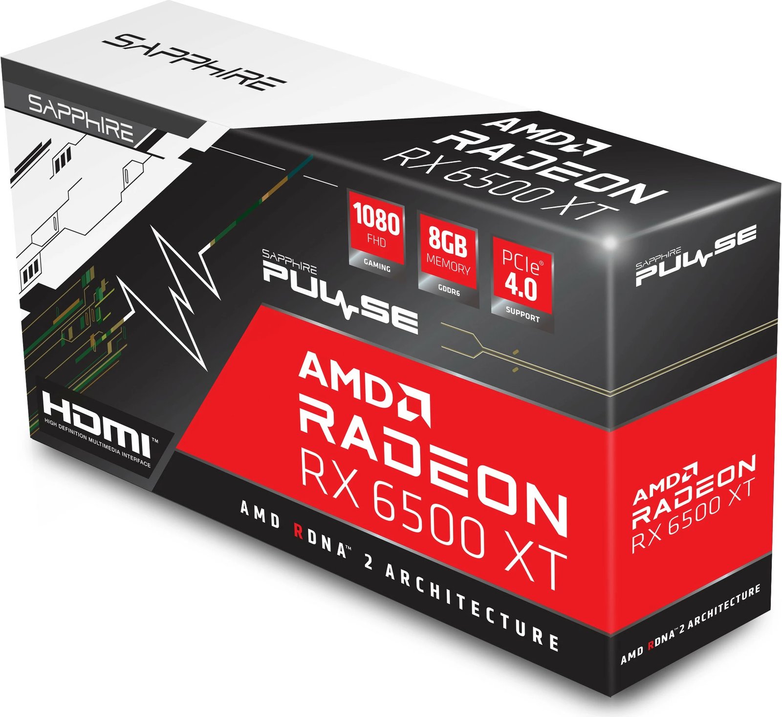 Kartelë grafike Sapphire PULSE Radeon RX 6500 XT, 8 GB, GDDR6, PCI Express x4 4.0, e zezë