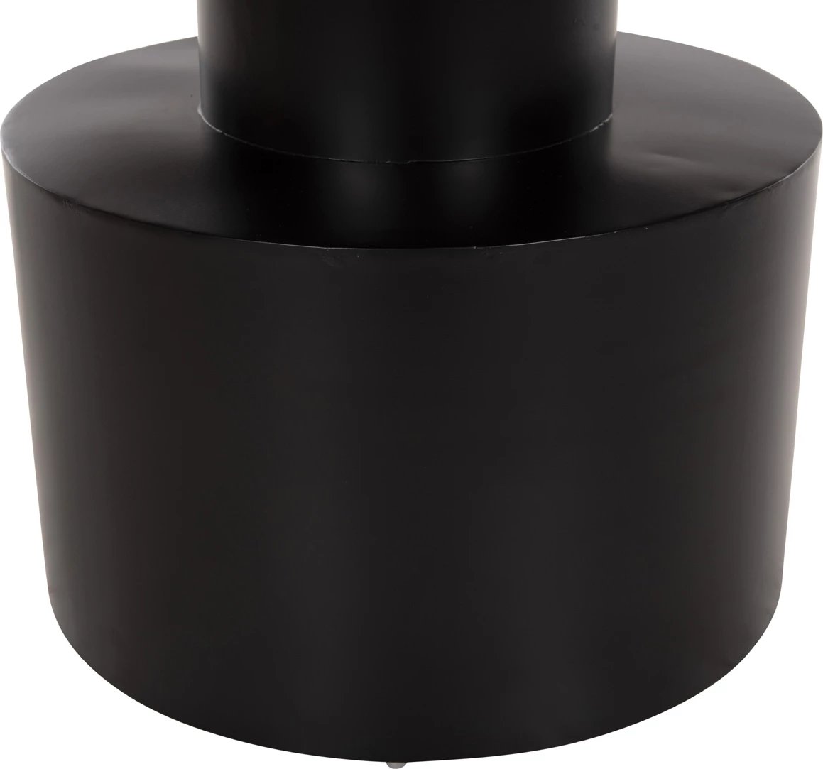 Tavolinë kafeje CUTTY FH9722 metalike, ngjyrë e zezë dhe bronz antik, Φ76x45.5H cm