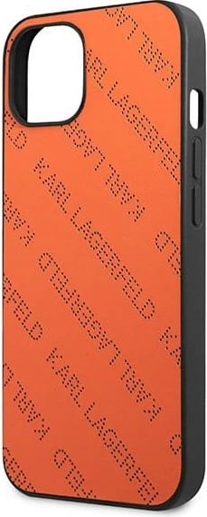 Mbështjellës Karl Lagerfeld KLHCP13SPTLO për iPhone 13 mini, hardcase, portokalli