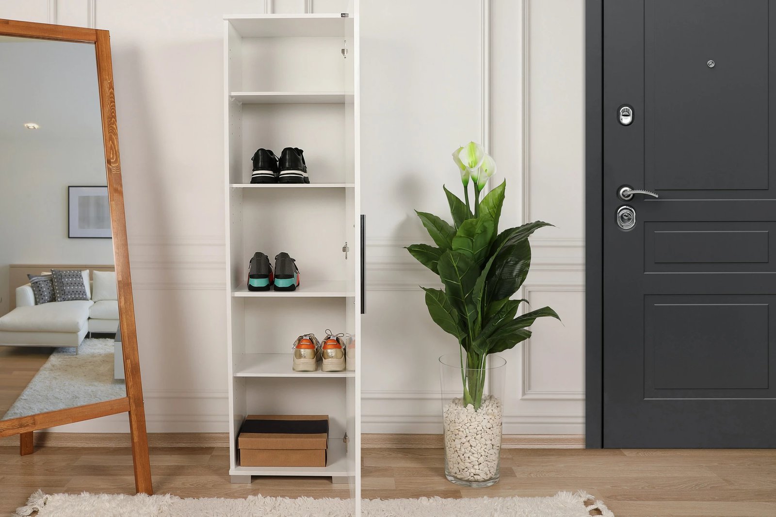 Dollap shumëpërdorimësh Hanah Home, Adr-405-Pp-1, ngjyrë e bardhë