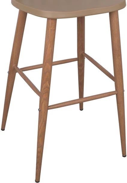 Karrige për bar Vanessa, ngjyrë kapuçino, 43x49x107 cm, set prej 2 copë