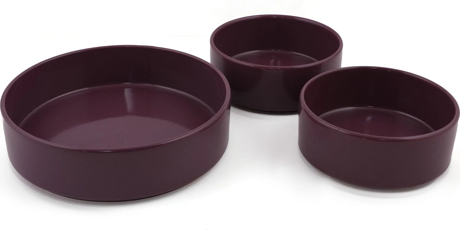 Set pjatash qeramike (3 copë), ngjyrë vjollcë, Hermia Concept, ST038003F498A000000MACD700