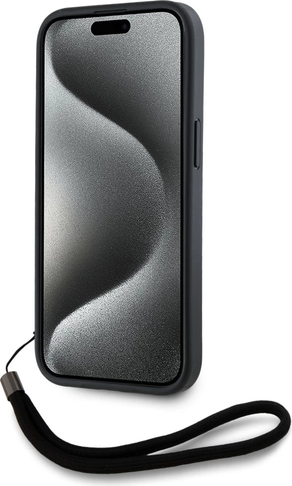 Mbështjellës Karl Lagerfeld Saffiano Athleisure Stripes Cord për iPhone 15 Pro Max, Kuqe
