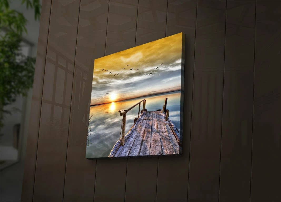 Pikturë dekorative me drita LED, shumëngjyrëshe, 28x28cm, 2828İACT-5