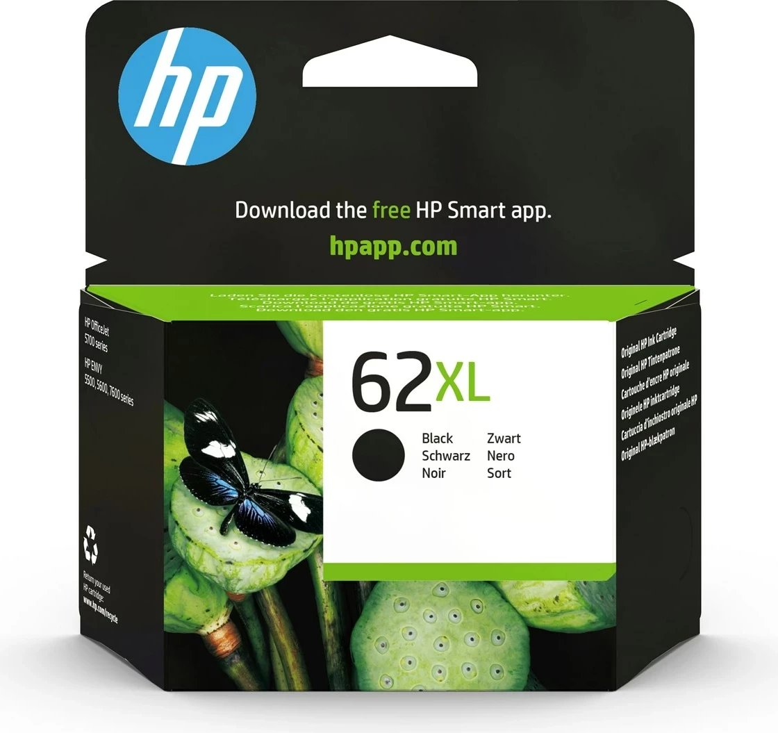 Toner HP 62XL, i zi, origjinal Toner HP 62XL, i zi, origjinal