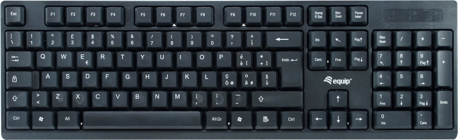 Tastierë me maus wireless Equip, IT QWERTY, full-size, e zezë