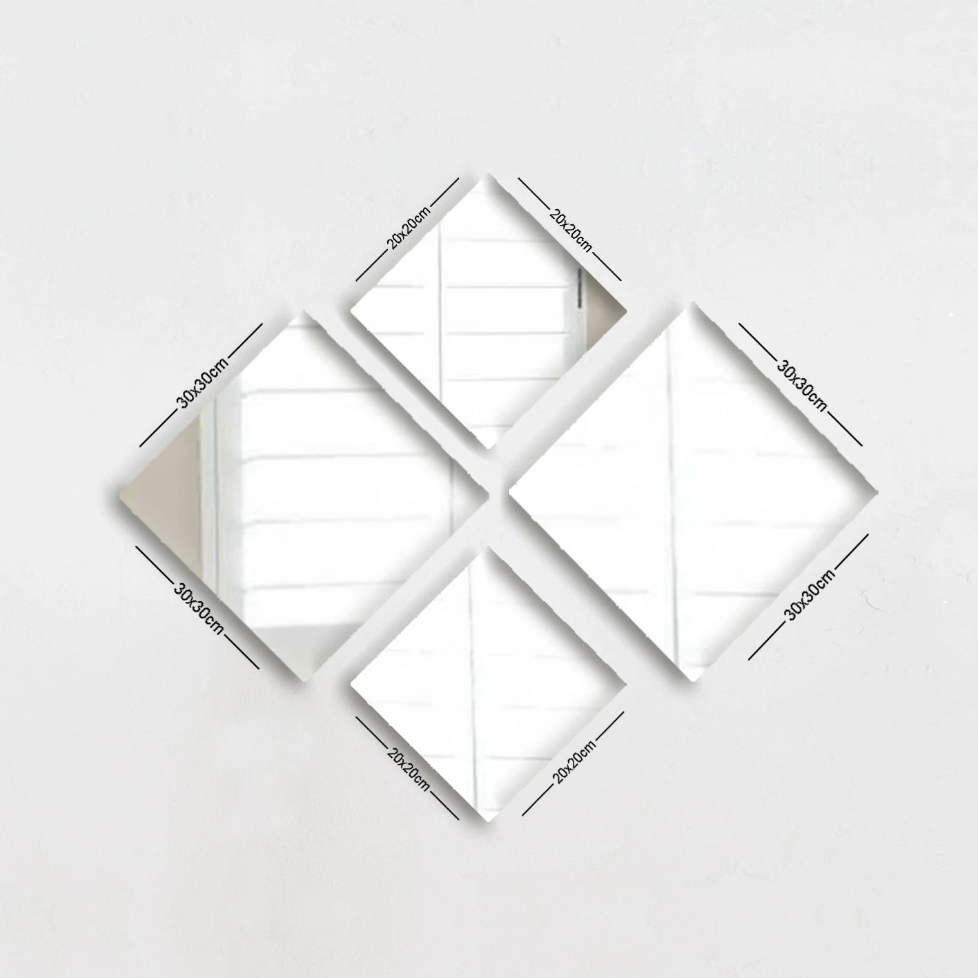 Set pasqyrash (4 copë), Wallity, SETAYNA_010