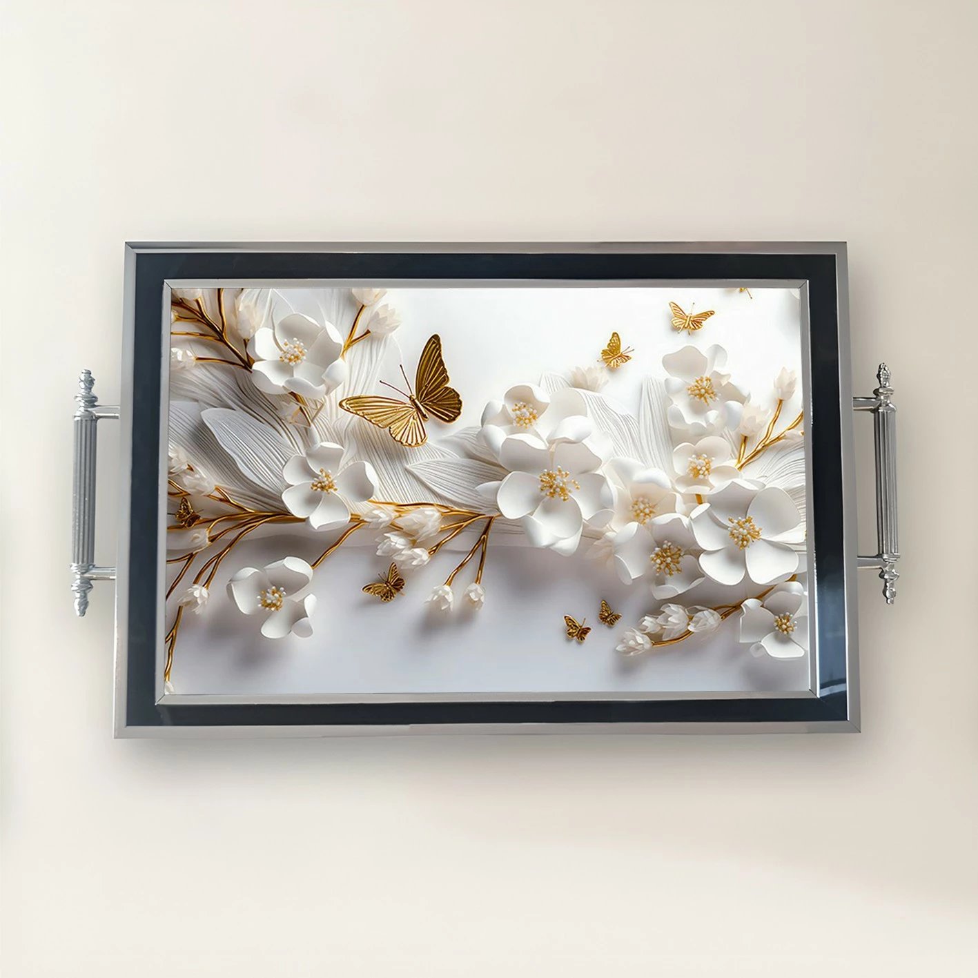 Tabaka dekorative prej qelqi, Aberto Design, TPG9810, shumëngjyrëshe Tabaka dekorative prej qelqi, Aberto Design, TPG9810, shumëngjyrëshe
