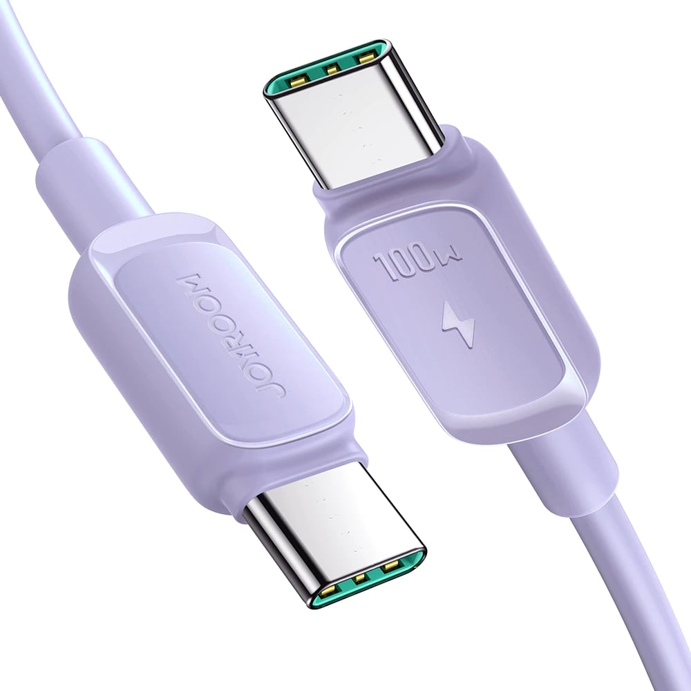 Kabllo USB-C në USB-C Joyroom Multi-Color Series A14, 1.2m, 100W, Vjollcë