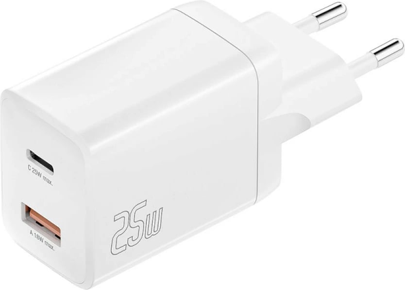 Karikues universal 4smarts 540359, 25W, Quick Charge 3.0, USB-C & USB-A, bardhë