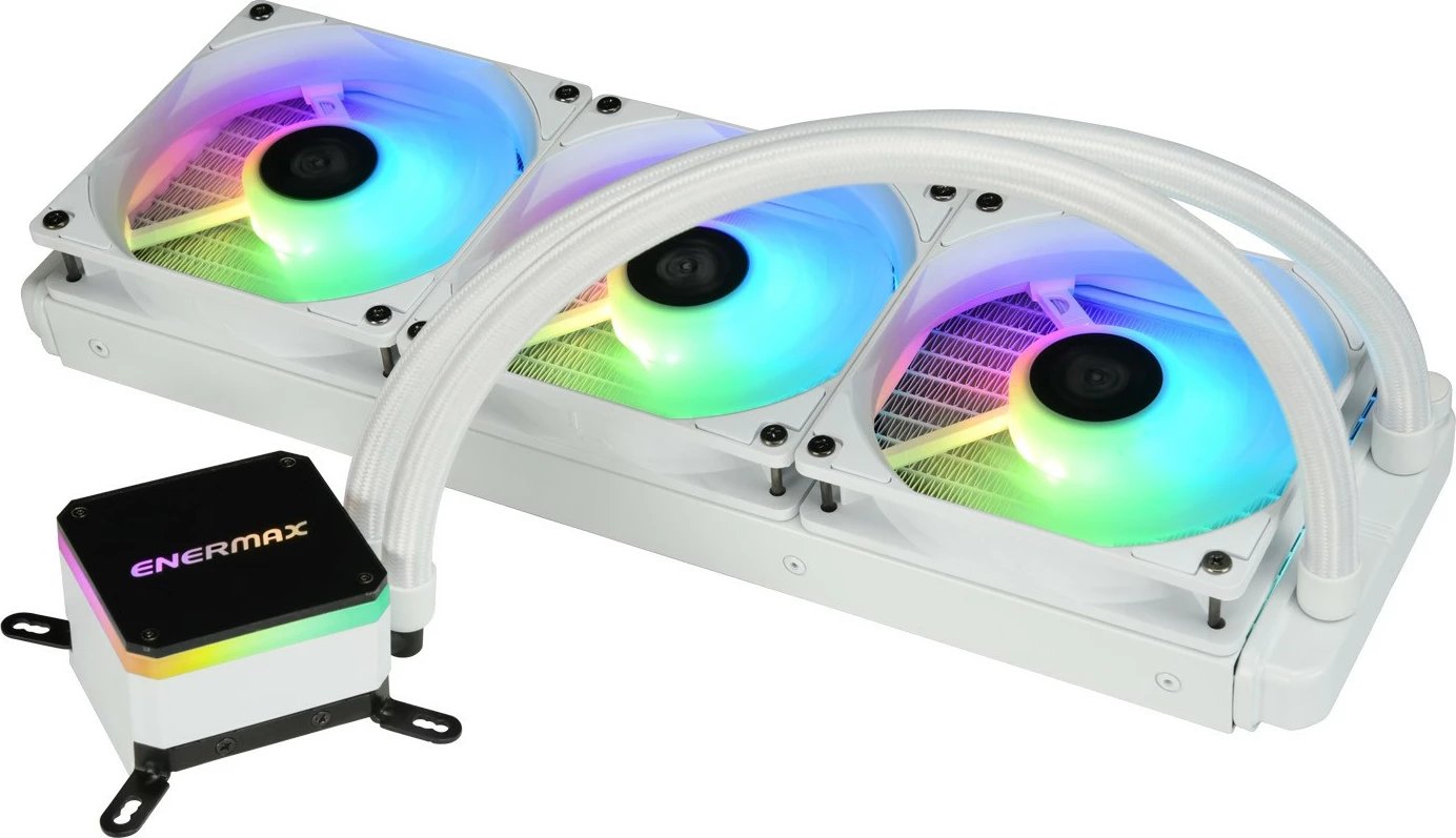 Kasë ftohëse uji Enermax LiqMax III ELC-LMT360-W-ARGB, 360mm, e bardhë, ARGB