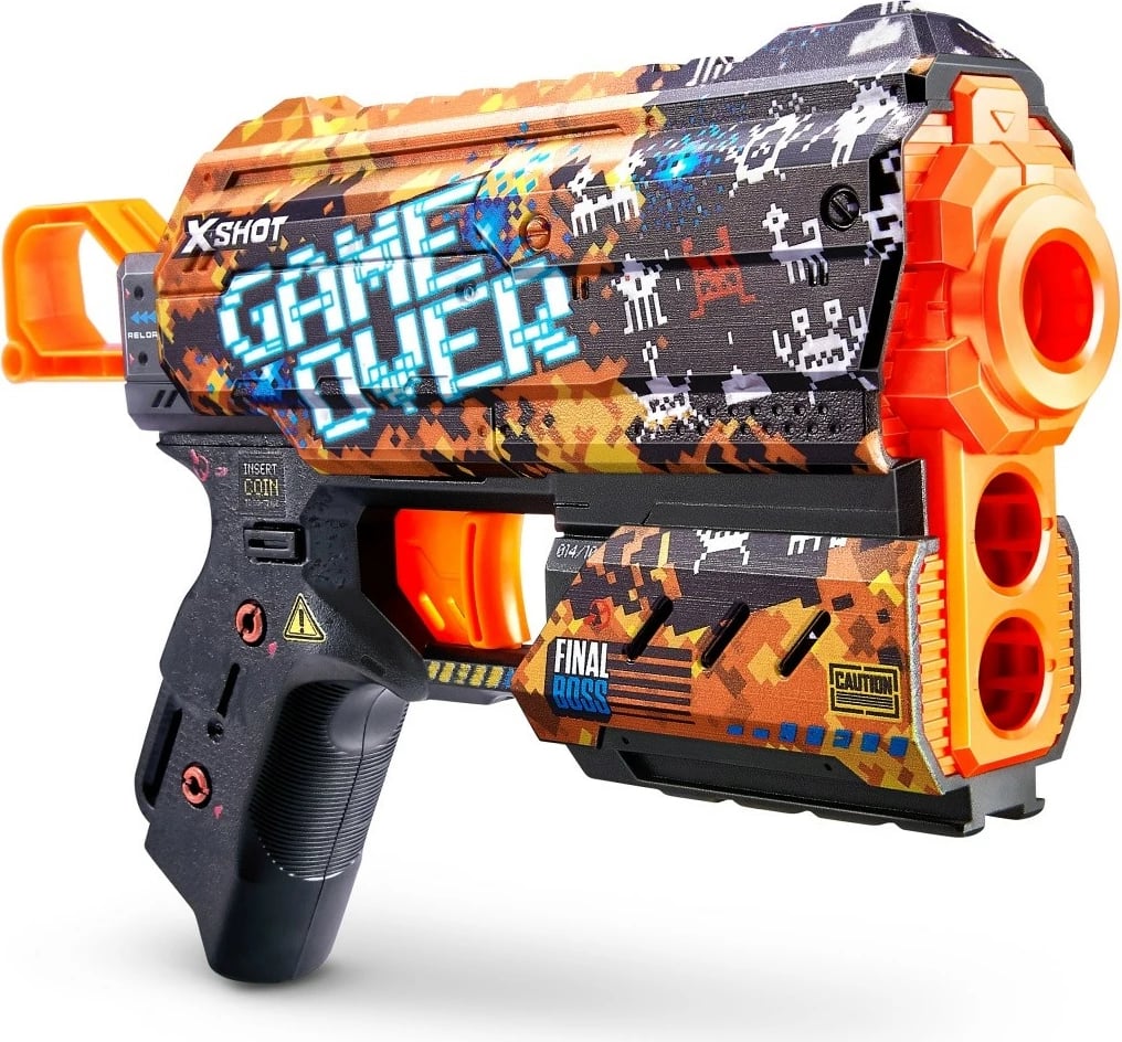 Blaster lodër ZURU X-Shot Skins Flux, 8 shigjeta, shumëngjyrësh